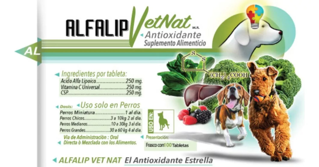 Alfalip Vetnat, antioxidante.